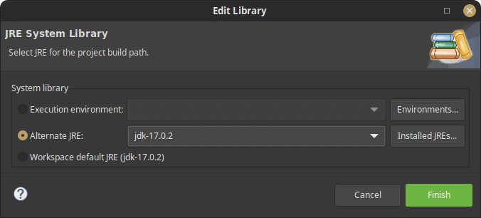 eclipse configure java 17