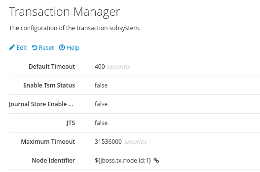 how to configure the transaction timeout on jboss