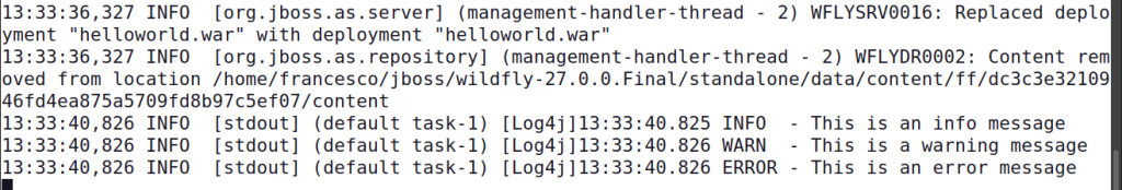 Simple Logging Facade for Java (SLF4J)  with WildFly