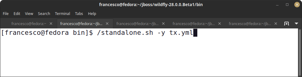 wildfly yaml file configuration