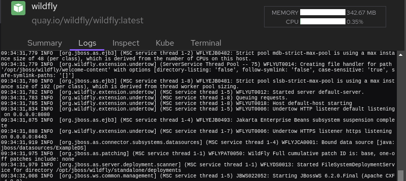 wildfly podman tutorial