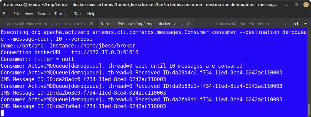 artemis mq docker image tutorial