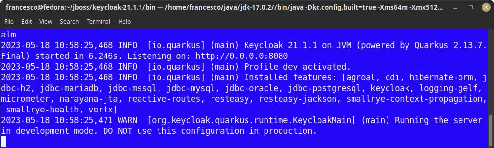 Keycloak powered by Quarkus