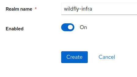 WildFly console login screen with Keycloak authentication