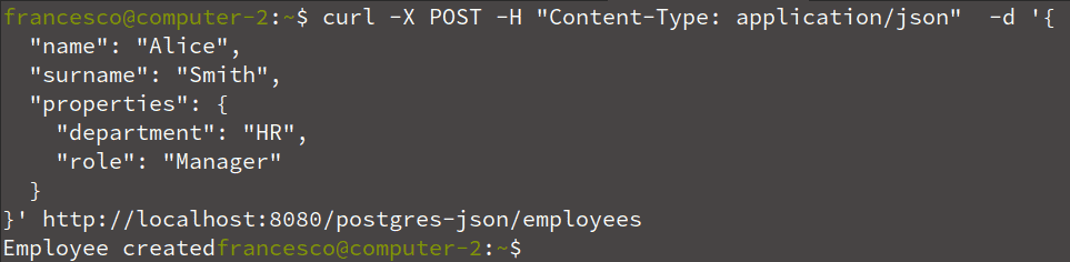hibernate insert JSON in database