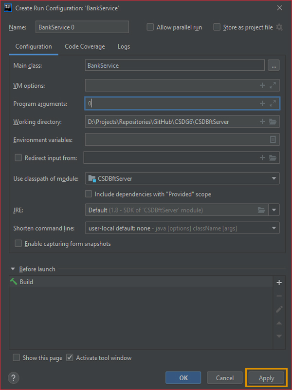 Instructions - Starting the Byzantine Fault-Tolerant Server (State Machine Replica) #8