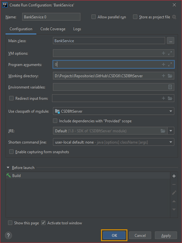 Instructions - Starting the Byzantine Fault-Tolerant Server (State Machine Replica) #9