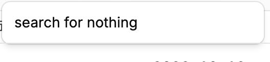 Inline Cascader before the fix: no empty message is visible