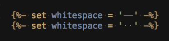 Whitespace variable
