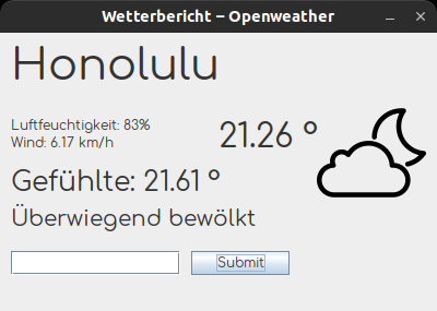 Wetterbericht – Honolulu