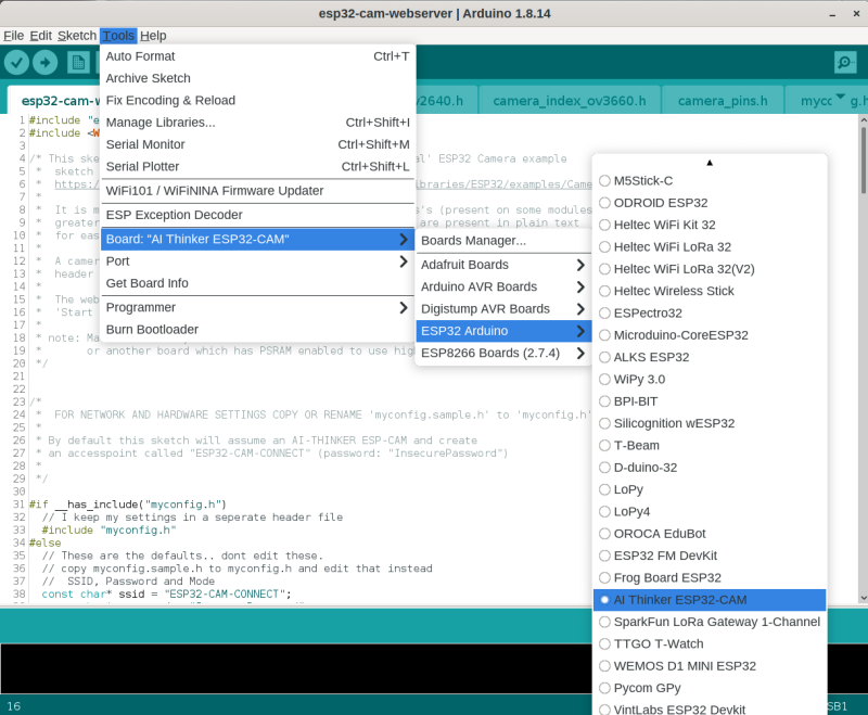 IDE board config