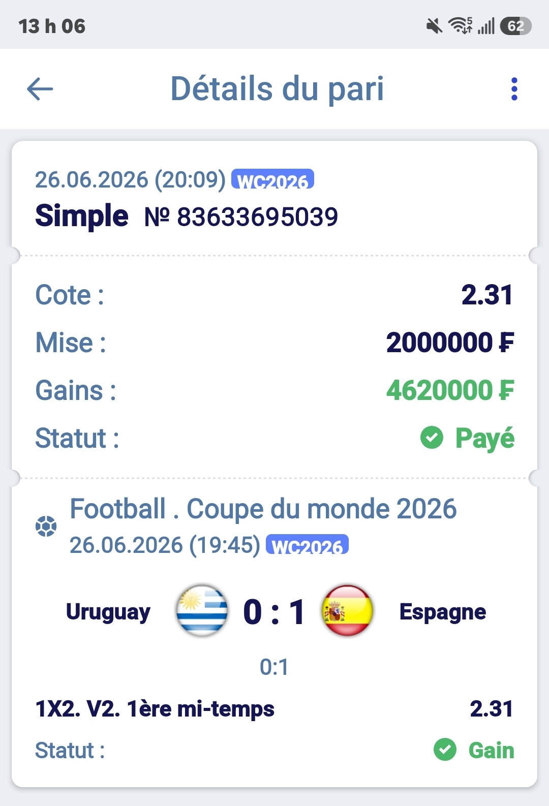 Coupon gagnant Cousin Marc