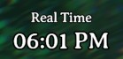 The real-world clock: "Real Time" over 06:01 PM