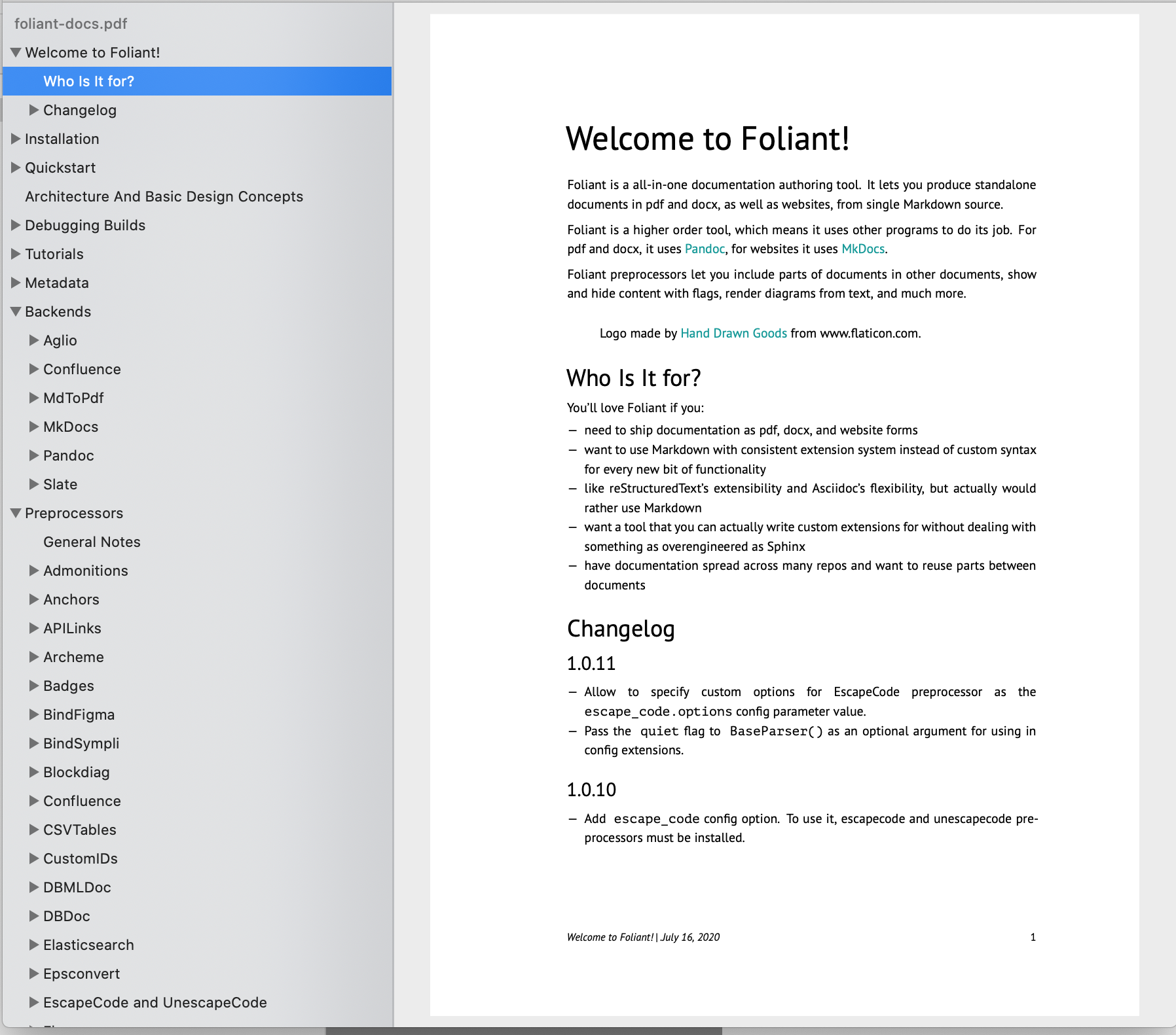 PDF built with Foliant