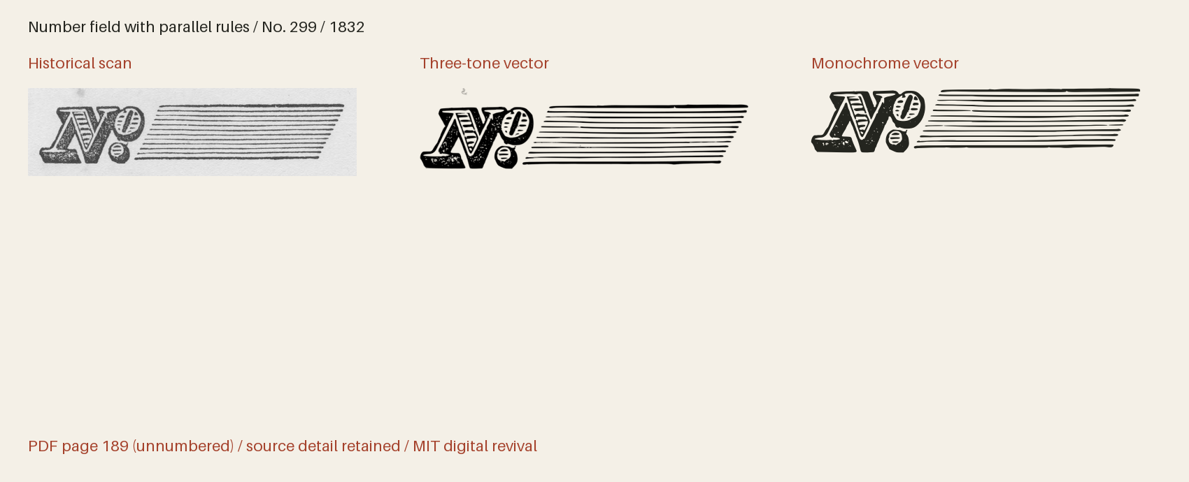 Historical scan beside the three-tone and monochrome vector revivals