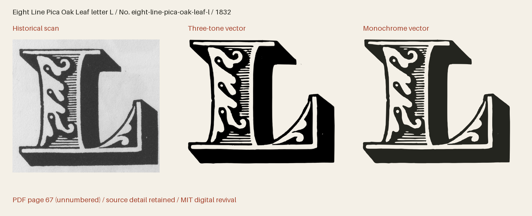 Historical scan beside the three-tone and monochrome vector revivals
