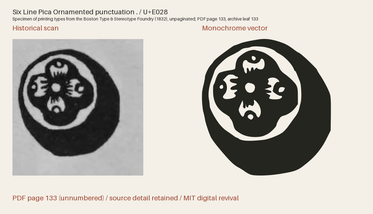Historical scan beside the three-tone and monochrome vector revivals