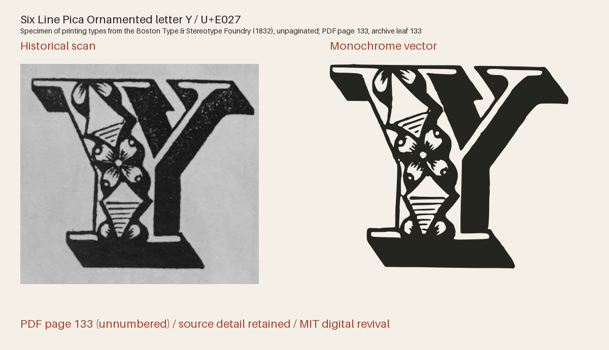 Historical scan beside the three-tone and monochrome vector revivals