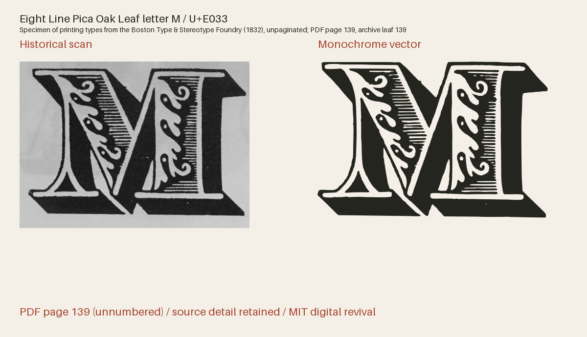 Historical scan beside the three-tone and monochrome vector revivals