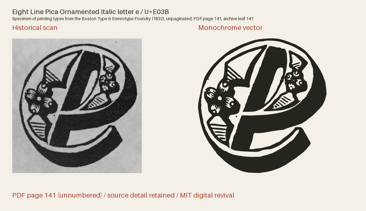 Historical scan beside the three-tone and monochrome vector revivals