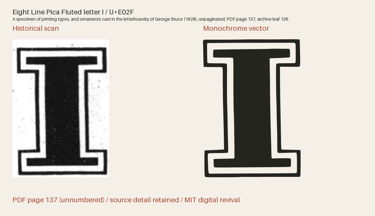 Historical scan beside the three-tone and monochrome vector revivals