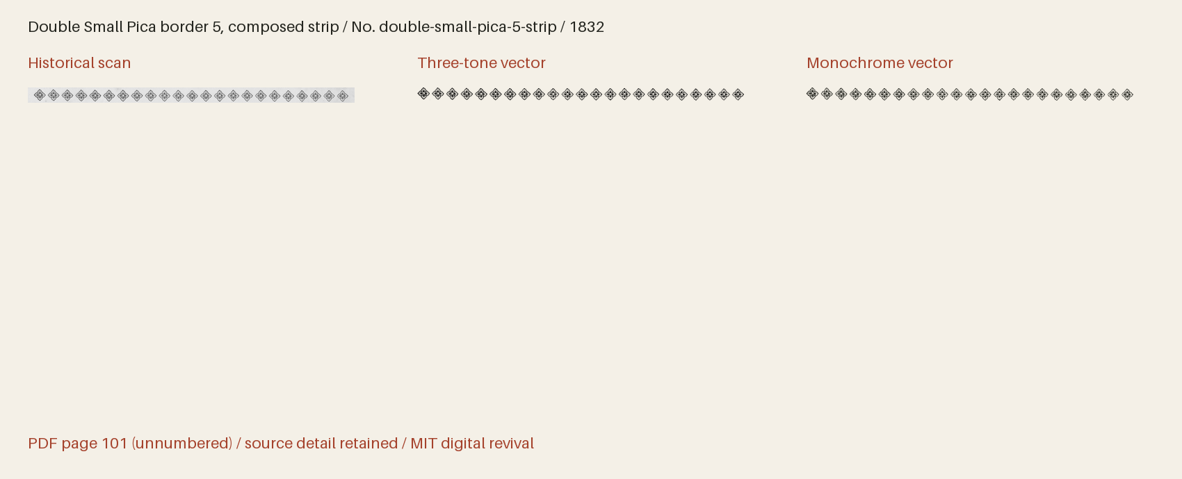 Historical scan beside the three-tone and monochrome vector revivals