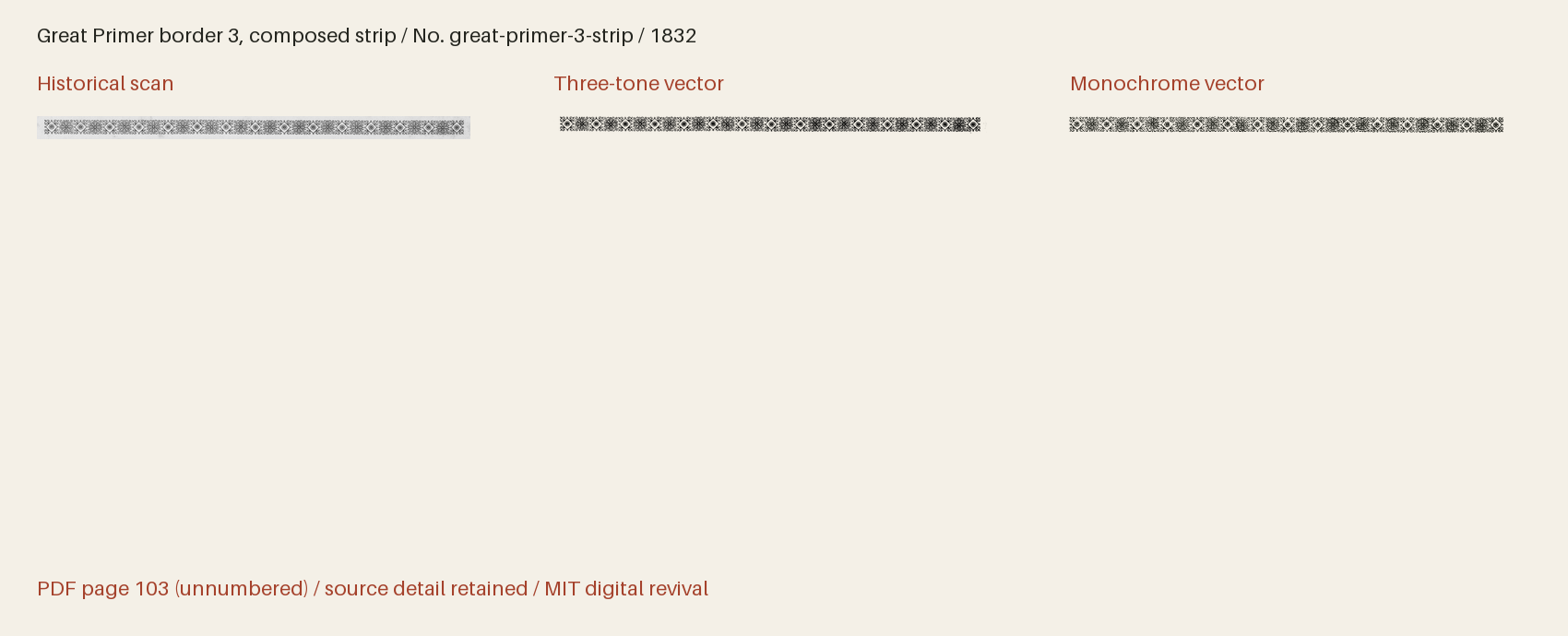 Historical scan beside the three-tone and monochrome vector revivals