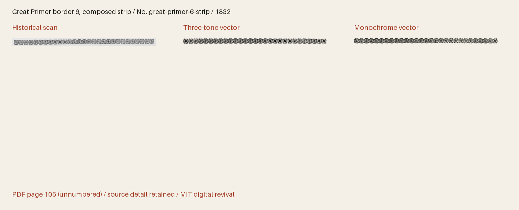 Historical scan beside the three-tone and monochrome vector revivals