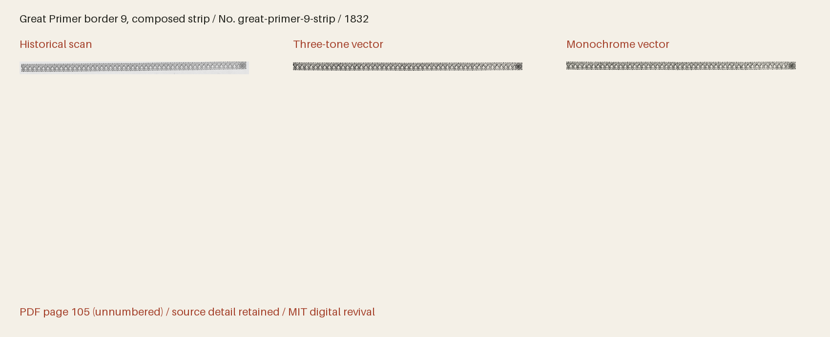 Historical scan beside the three-tone and monochrome vector revivals