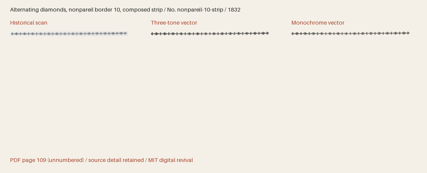Historical scan beside the three-tone and monochrome vector revivals