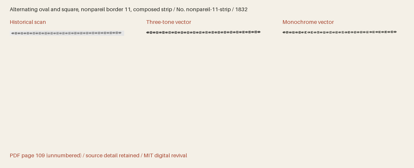 Historical scan beside the three-tone and monochrome vector revivals