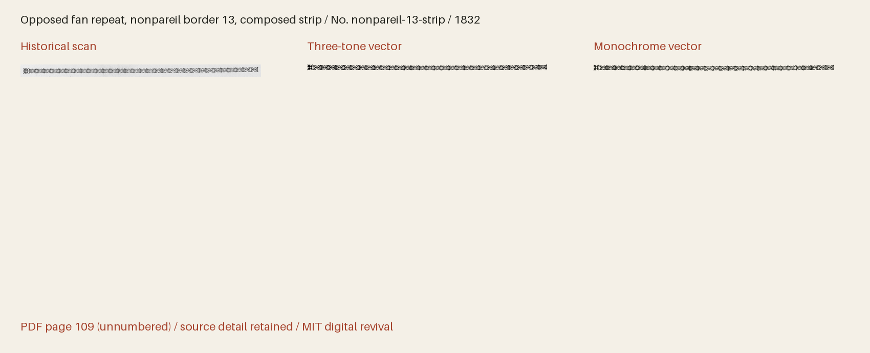 Historical scan beside the three-tone and monochrome vector revivals