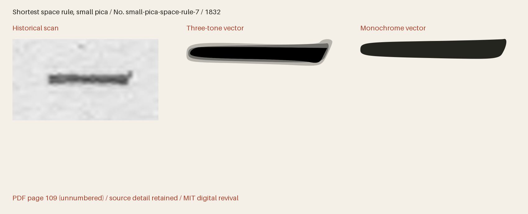 Historical scan beside the three-tone and monochrome vector revivals