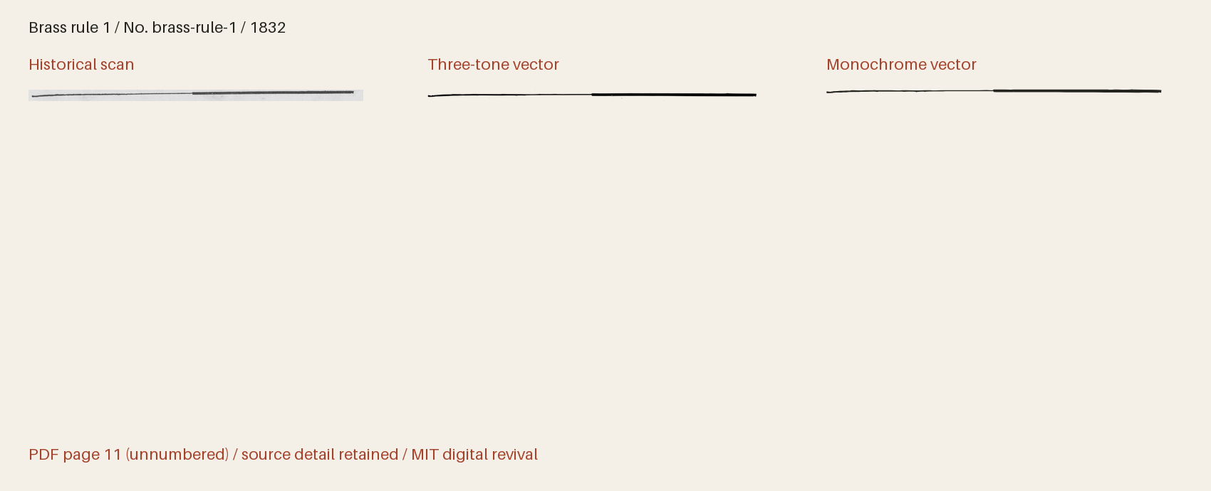 Historical scan beside the three-tone and monochrome vector revivals
