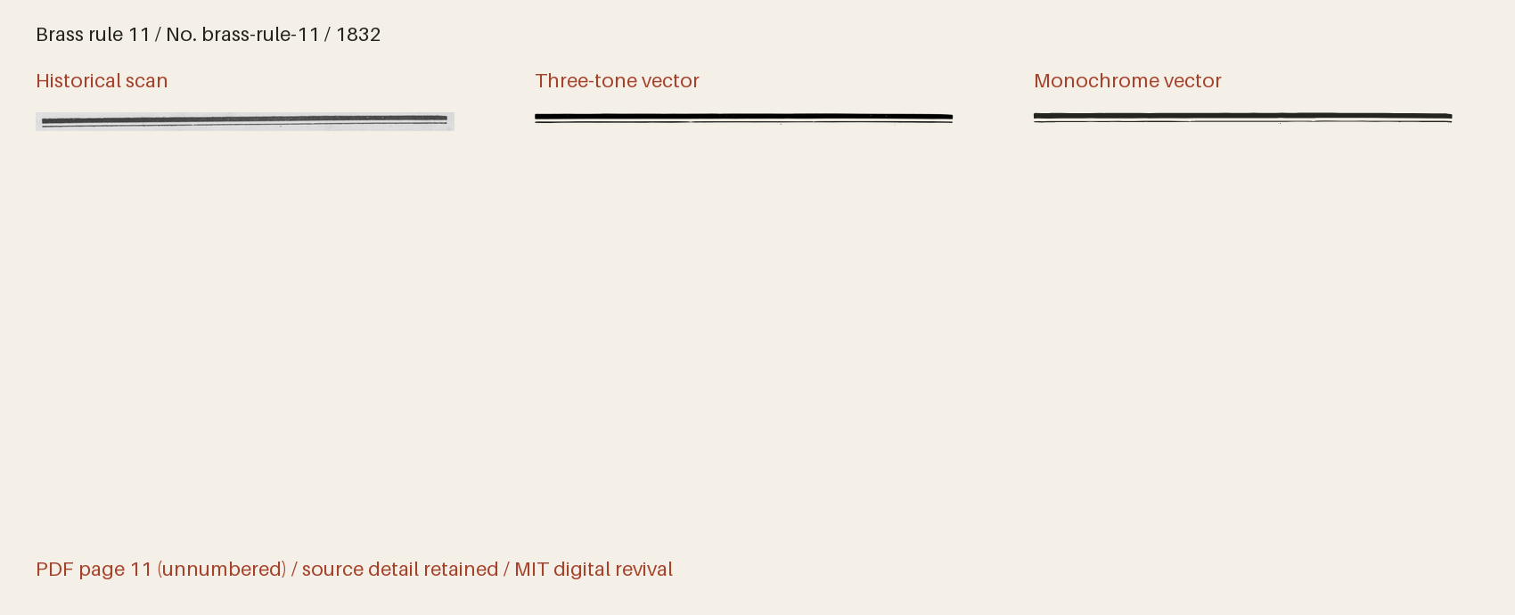 Historical scan beside the three-tone and monochrome vector revivals