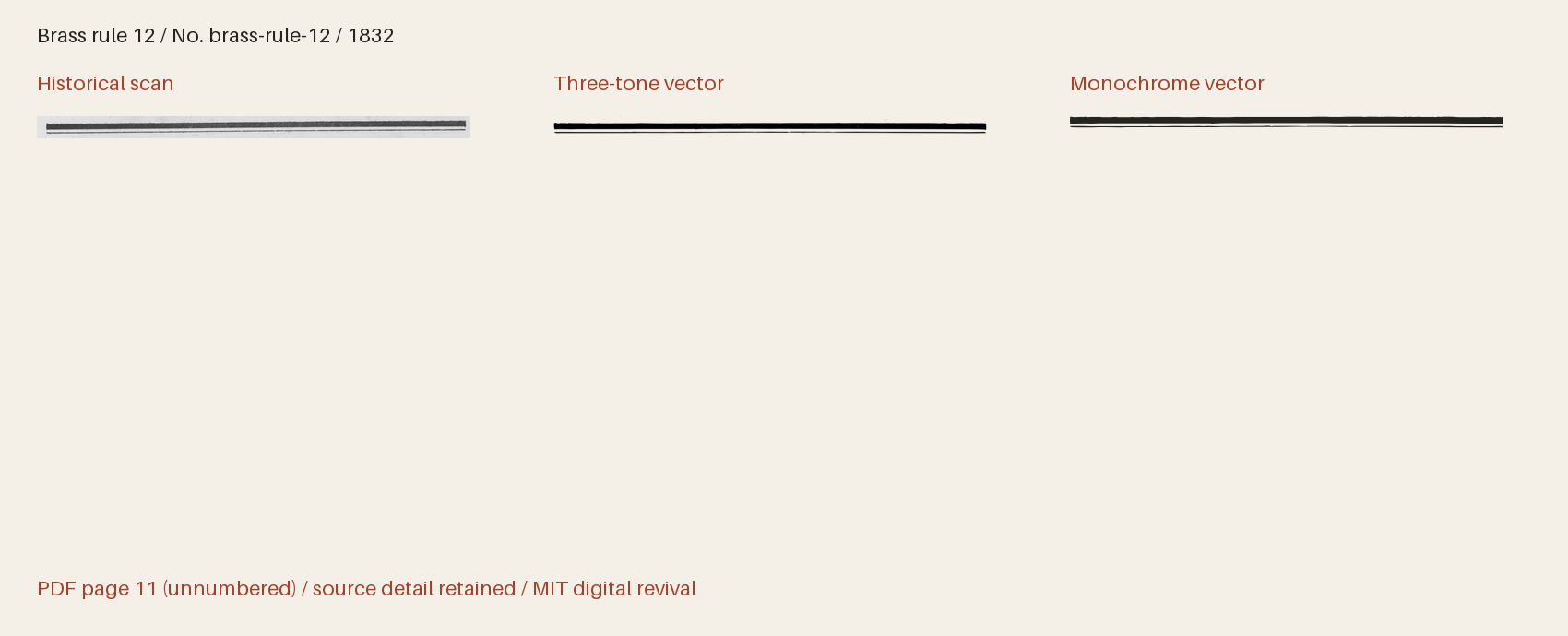 Historical scan beside the three-tone and monochrome vector revivals