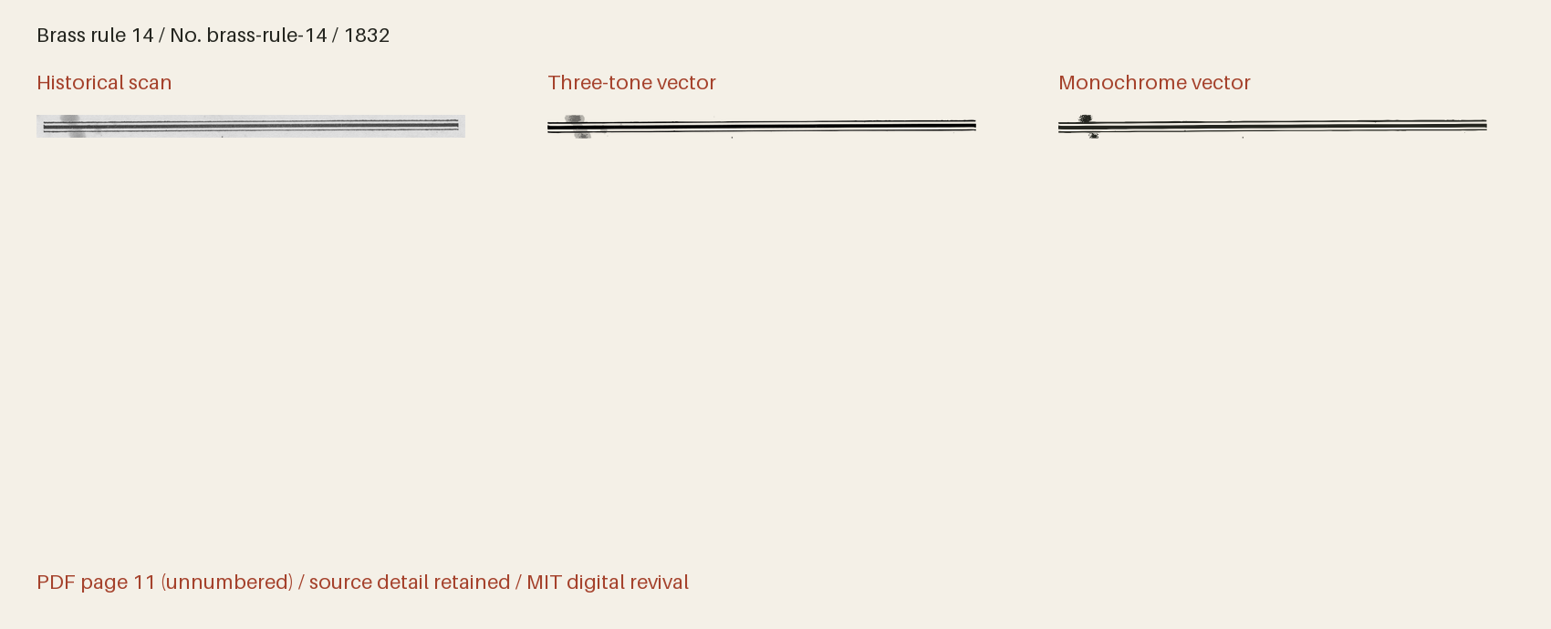 Historical scan beside the three-tone and monochrome vector revivals