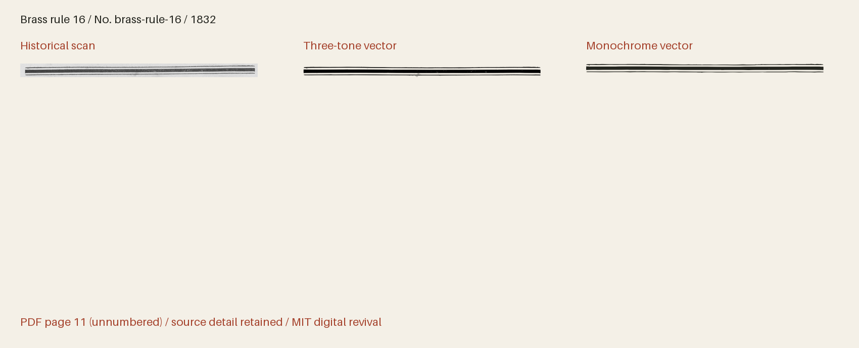 Historical scan beside the three-tone and monochrome vector revivals