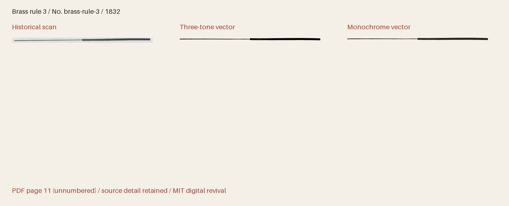 Historical scan beside the three-tone and monochrome vector revivals