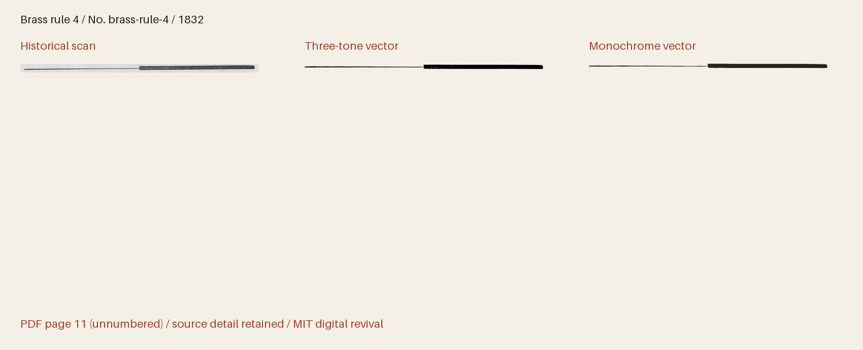 Historical scan beside the three-tone and monochrome vector revivals