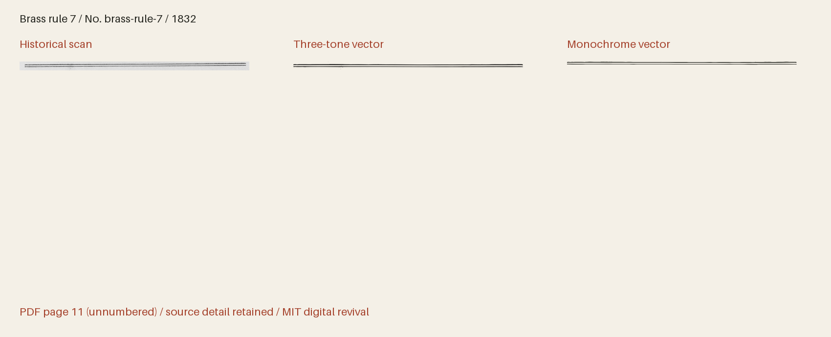 Historical scan beside the three-tone and monochrome vector revivals