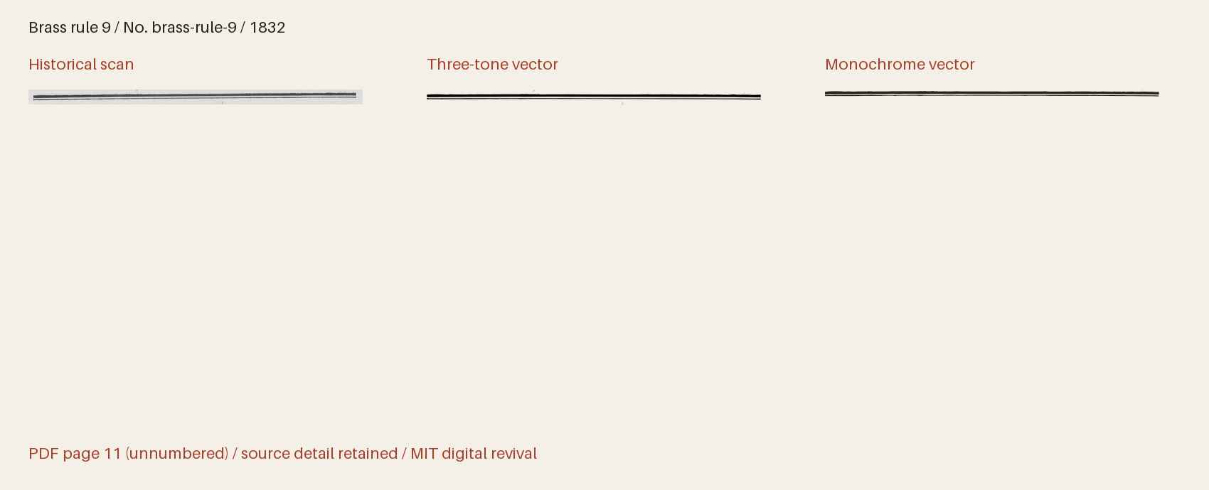 Historical scan beside the three-tone and monochrome vector revivals