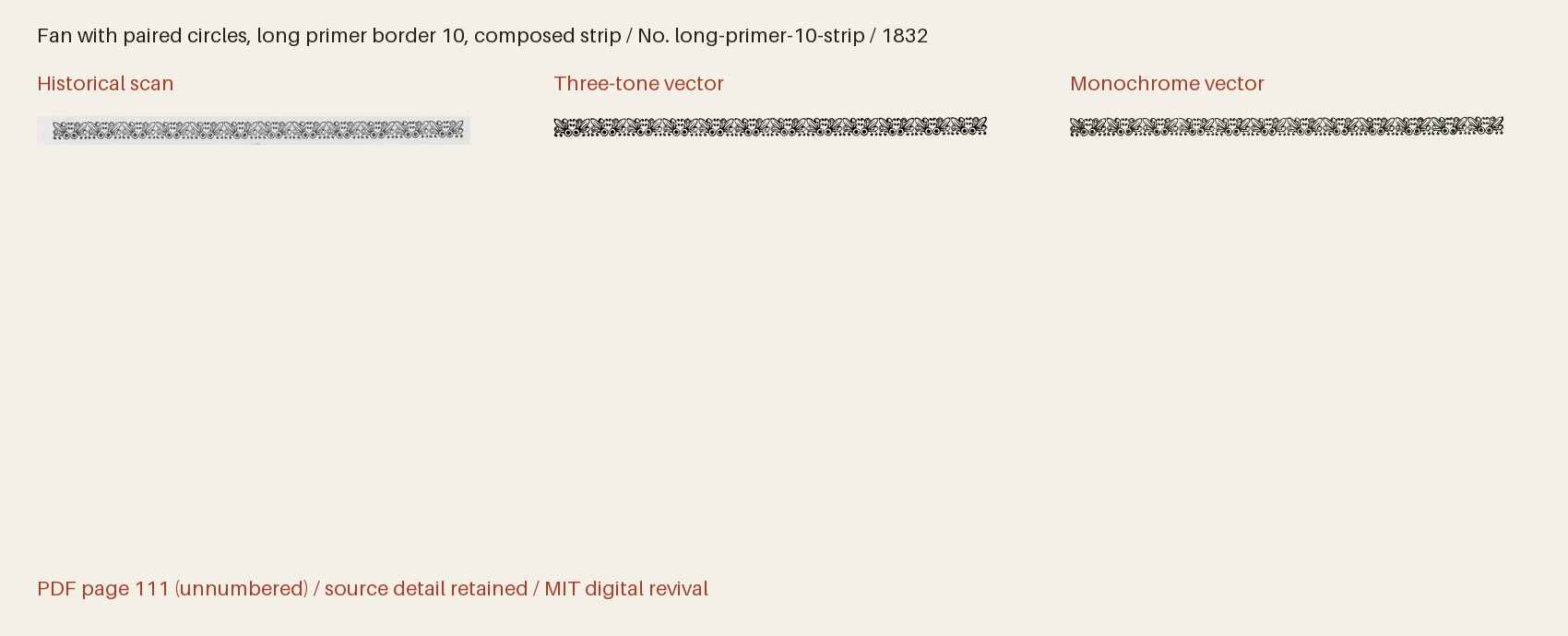 Historical scan beside the three-tone and monochrome vector revivals
