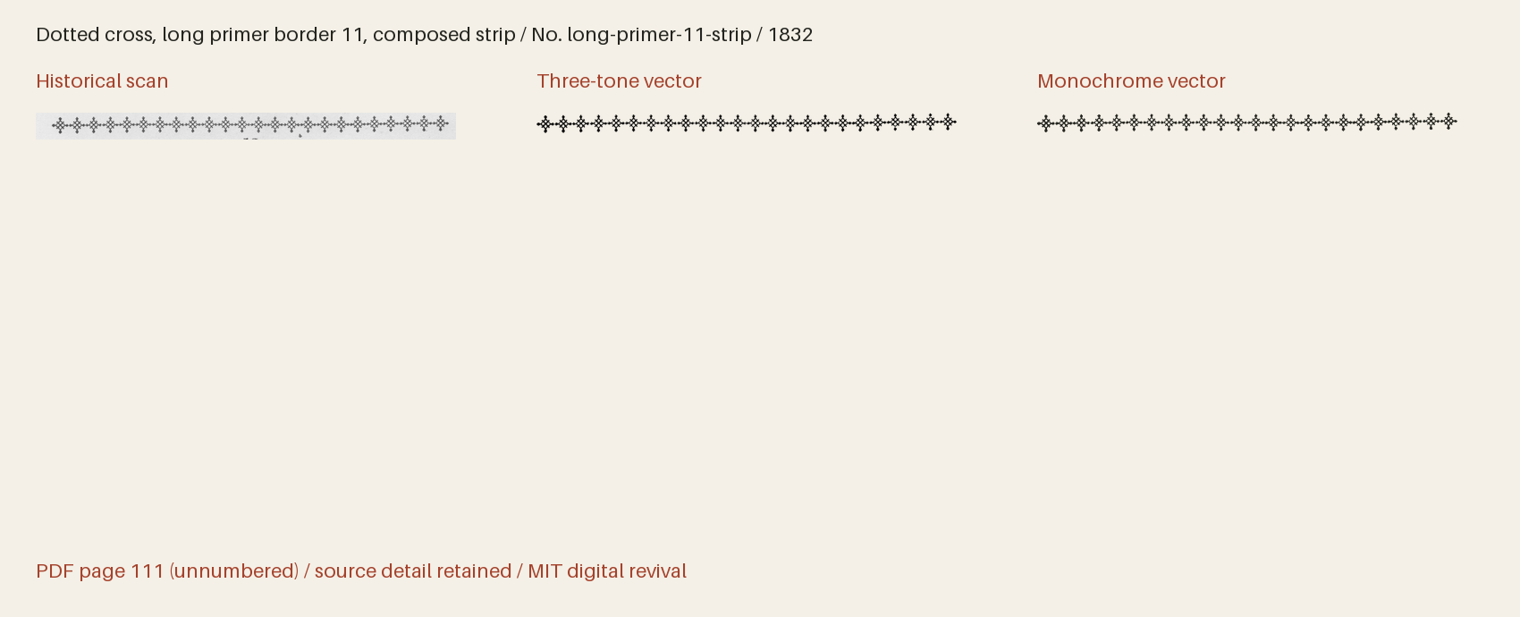 Historical scan beside the three-tone and monochrome vector revivals