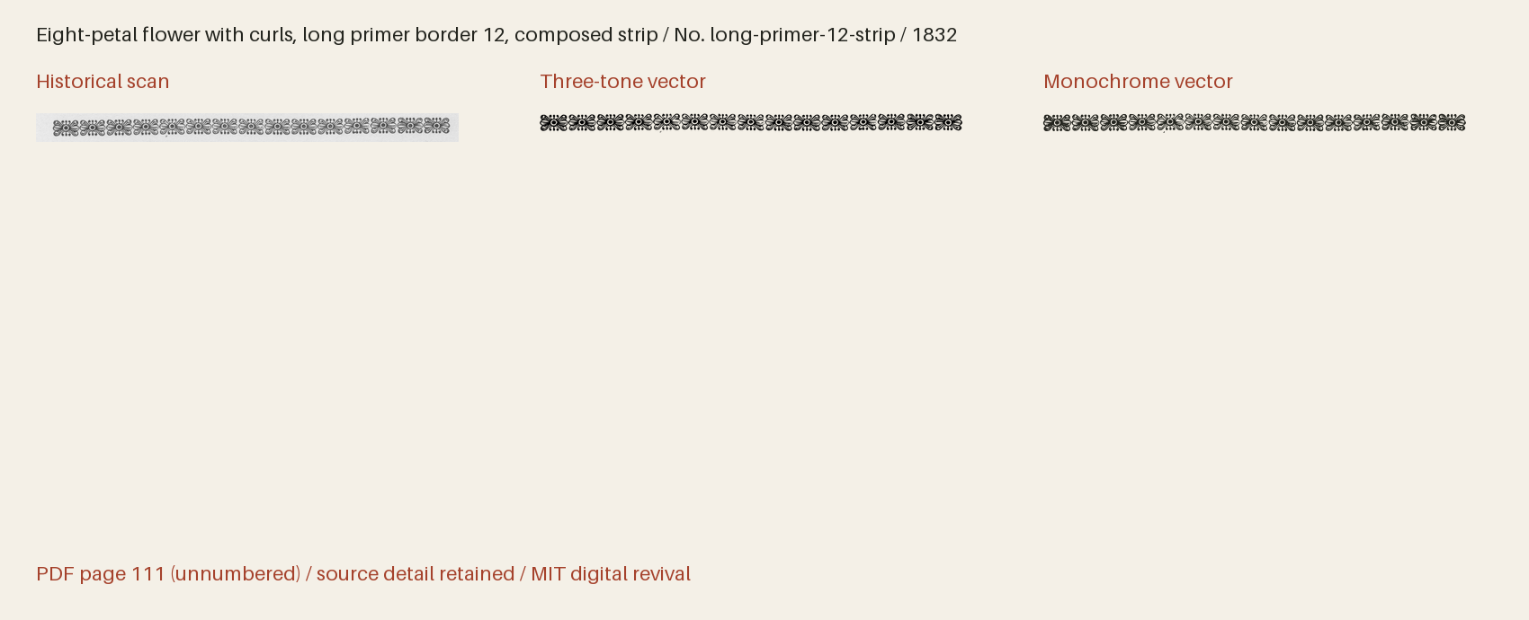 Historical scan beside the three-tone and monochrome vector revivals