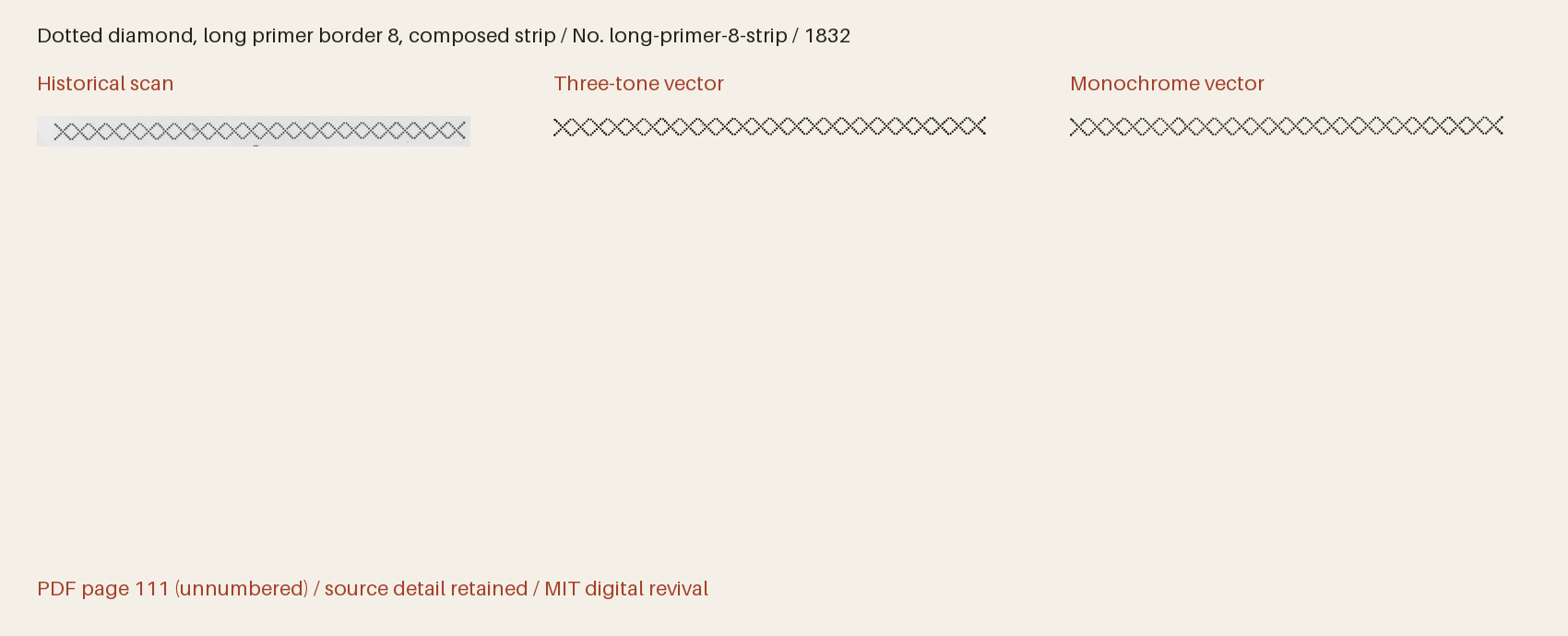 Historical scan beside the three-tone and monochrome vector revivals