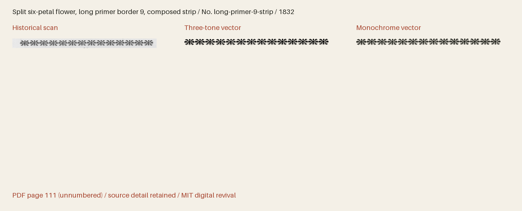 Historical scan beside the three-tone and monochrome vector revivals
