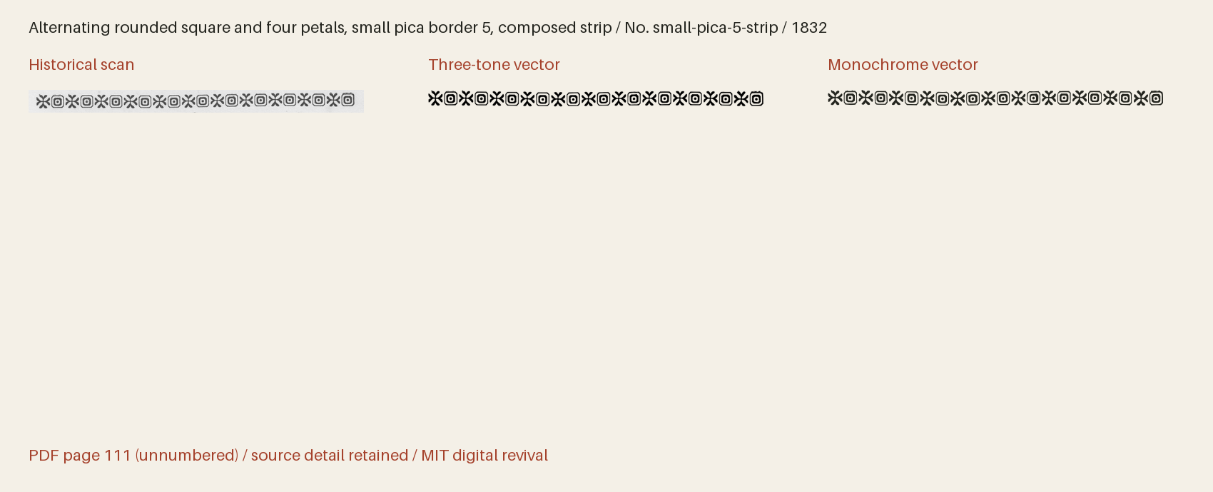 Historical scan beside the three-tone and monochrome vector revivals