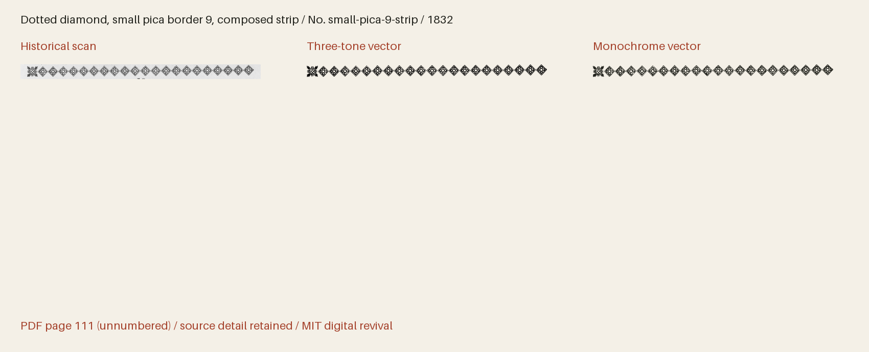 Historical scan beside the three-tone and monochrome vector revivals