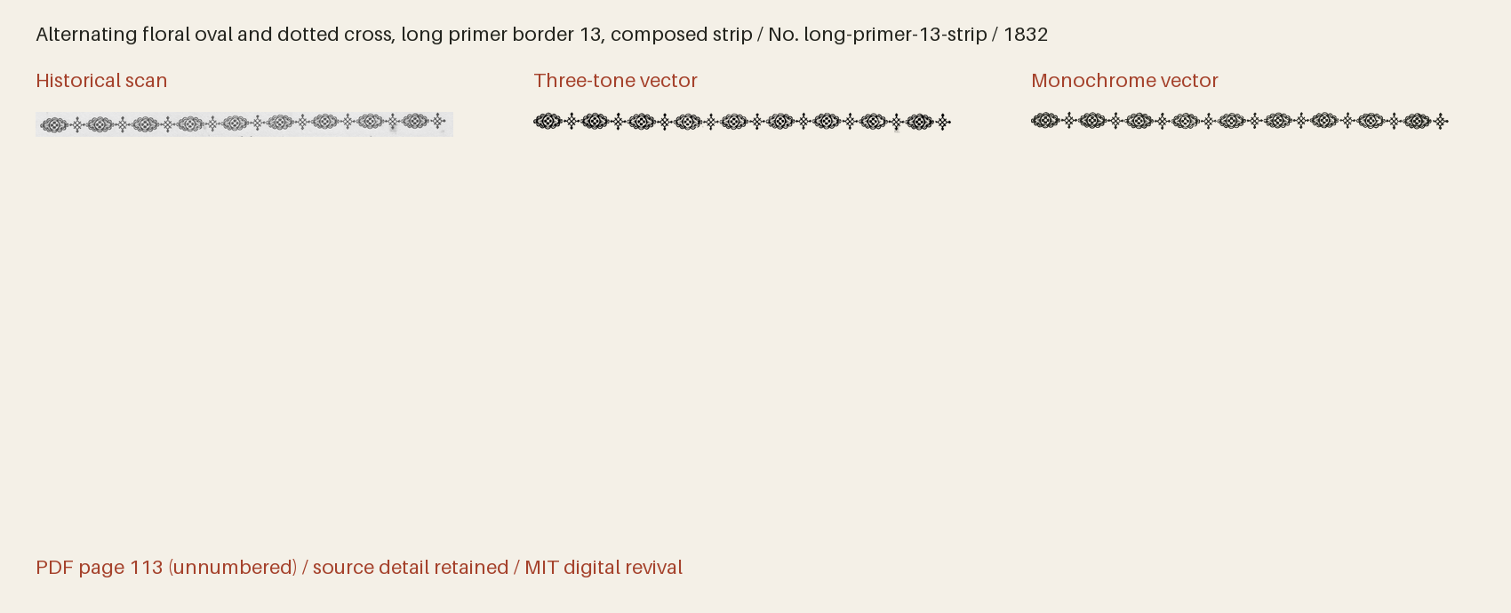 Historical scan beside the three-tone and monochrome vector revivals